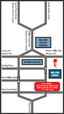 Life Span Psychological Services map